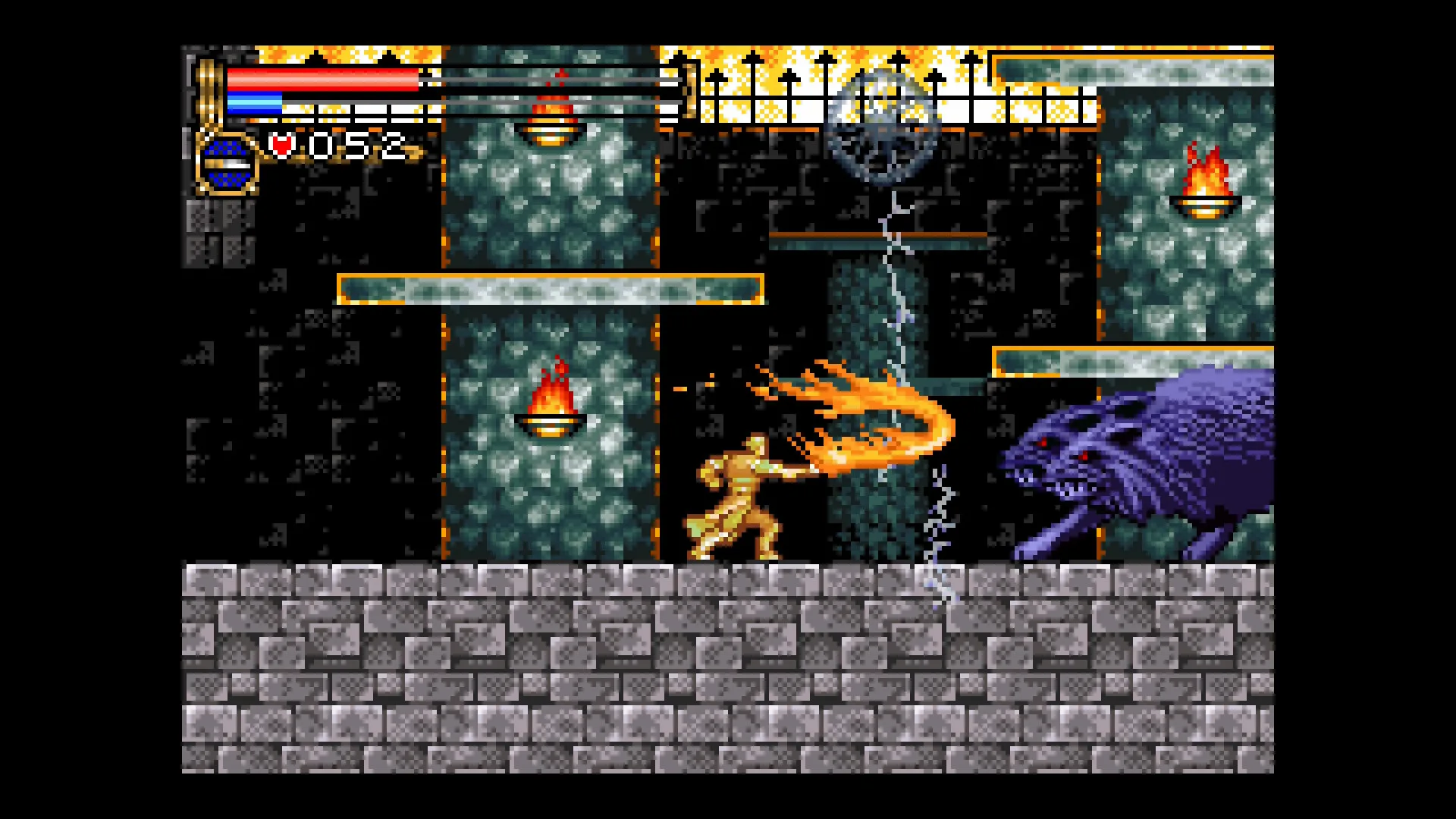 Side-view castle gameplay from the Castlevania Advance Collection on Steam
